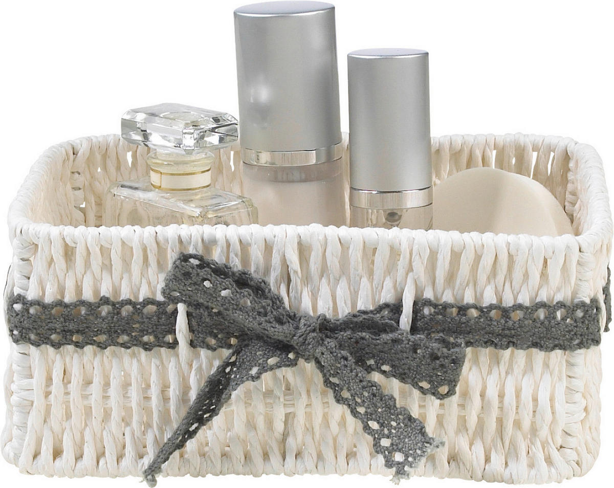 KOŠARA ZA SHRANJEVANJE   26/20/12 cm     - siva/bela, Basics, papir (26/20/12cm) - Landscape