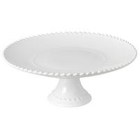 TORTENPLATTE - Weiß Hochglanz, Basics, Keramik (34/12,8cm) - Costa Nova