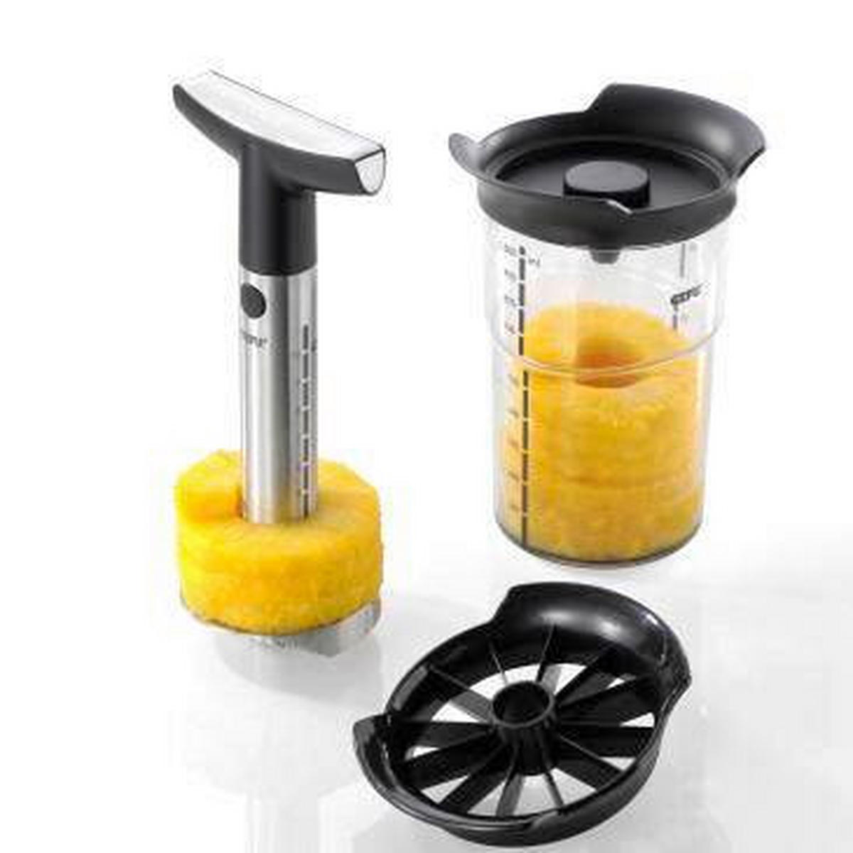 ANANASSCHNEIDER  - Silberfarben/Schwarz, Basics, Kunststoff/Metall (28/11,1/13cm) - Gefu