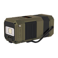 NOUZOVÉ LED SVÍTIDLO - černá/olivově zelená, Basics, plast (9/9/20cm) - Mican