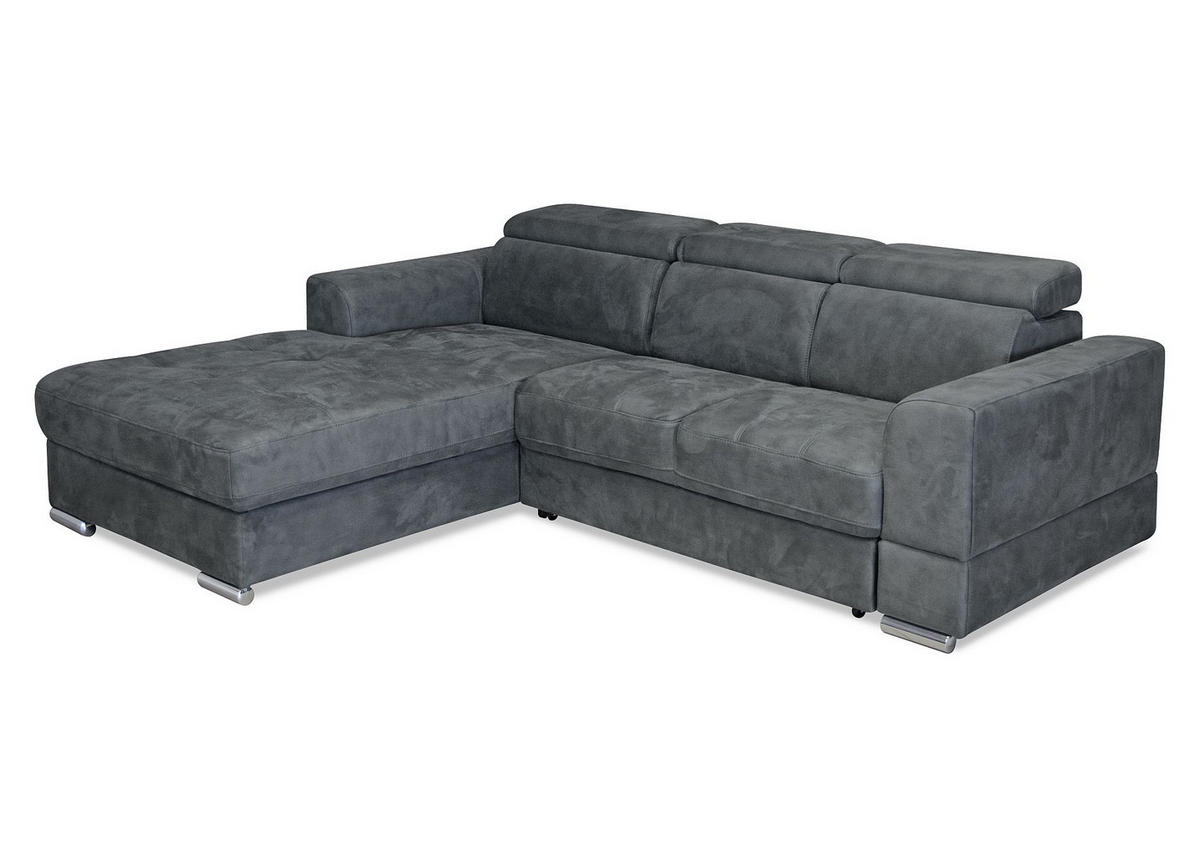 SJEDEĆA GARNITURA drvo, drvni materijal, tekstil  siva   - siva, Moderno, drvni materijal/drvo (194/246cm) - Carryhome