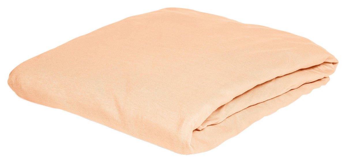 SPANNBETTTUCH Jersey  - Orange, KONVENTIONELL, Textil (190/200cm) - Irisette