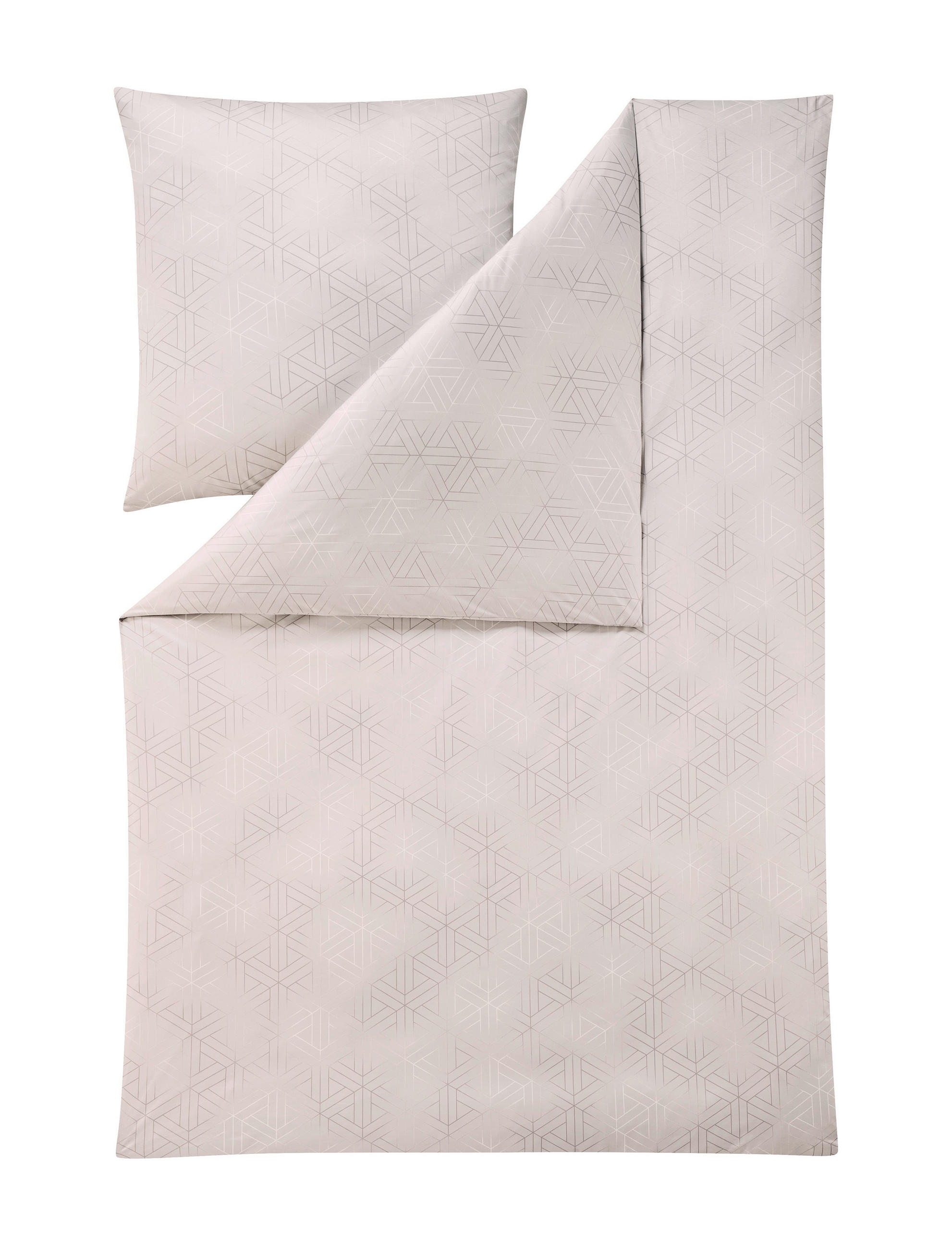 BETTWÄSCHESET Pippa Interlock-Jersey 160/210 cm  50 cm/70 cm  - Ecru, Basics, Textil (160/210cm) - Estella