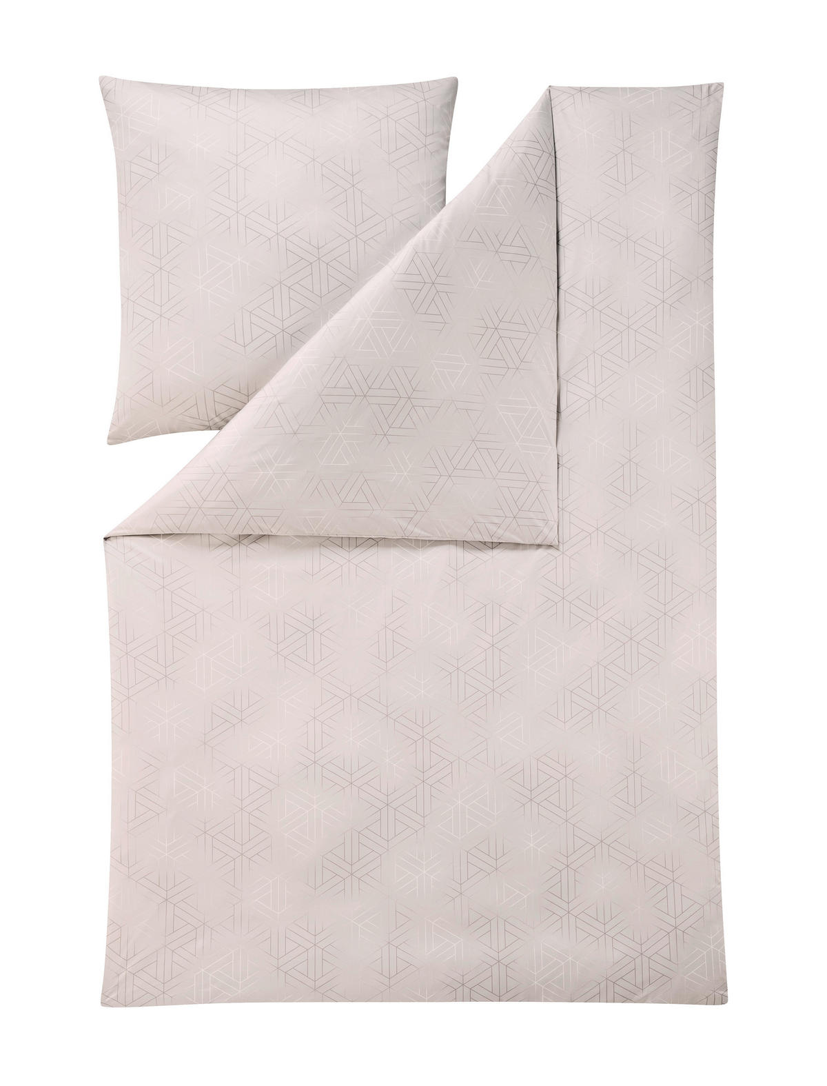 BETTWÄSCHESET Pippa Interlock-Jersey 160/210 cm  50 cm/70 cm  - Ecru, Basics, Textil (160/210cm) - Estella