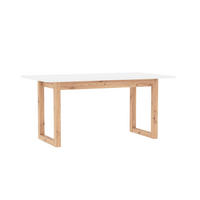 Masă din material pe bază de lemn, 160-200/90/75 cm,   - alb/stejar Artisan, Modern, material pe bază de lemn (160-200/90/75cm) - MID.YOU