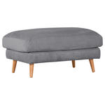 HOCKER in Textil Grau  - Naturfarben/Grau, ROMANTIK / LANDHAUS, Holz/Textil (100/50/63cm) - Landscape