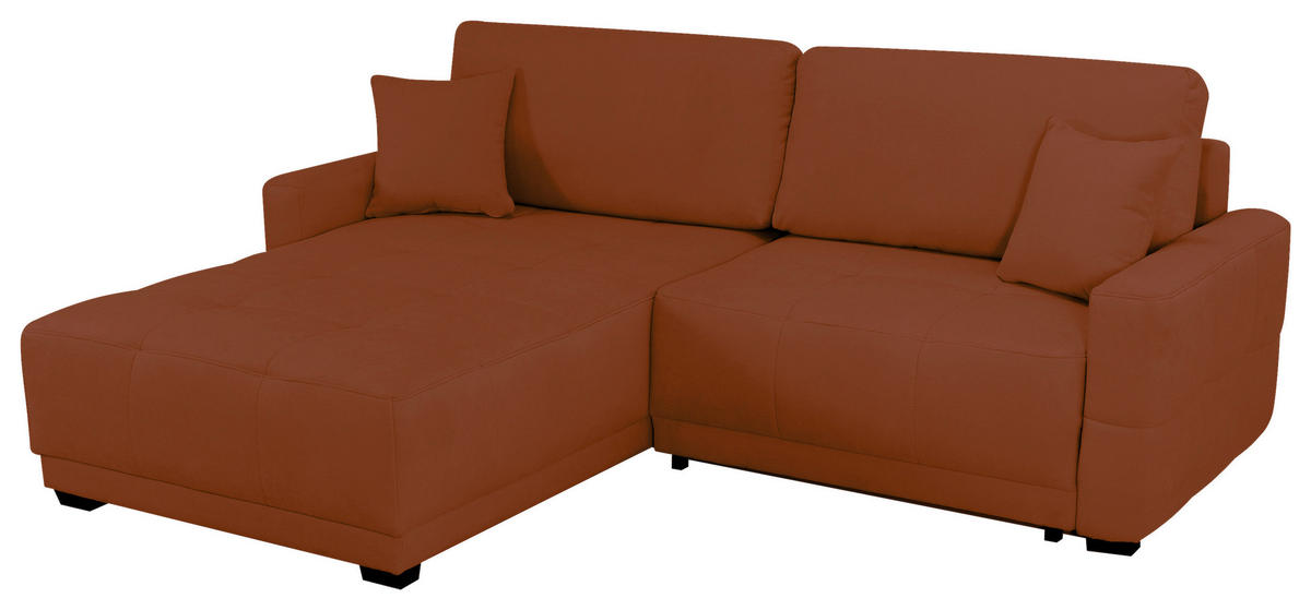 ECKSOFA Rostfarben Chenille, Struktur  - Rostfarben, Design, Textil (237/186cm) - MID.YOU