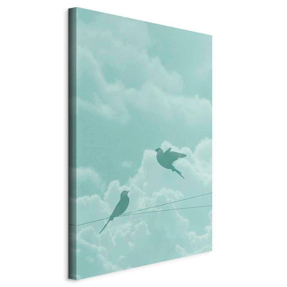 Leinwandbild Türkis Pastellgrün B: 60 Cm