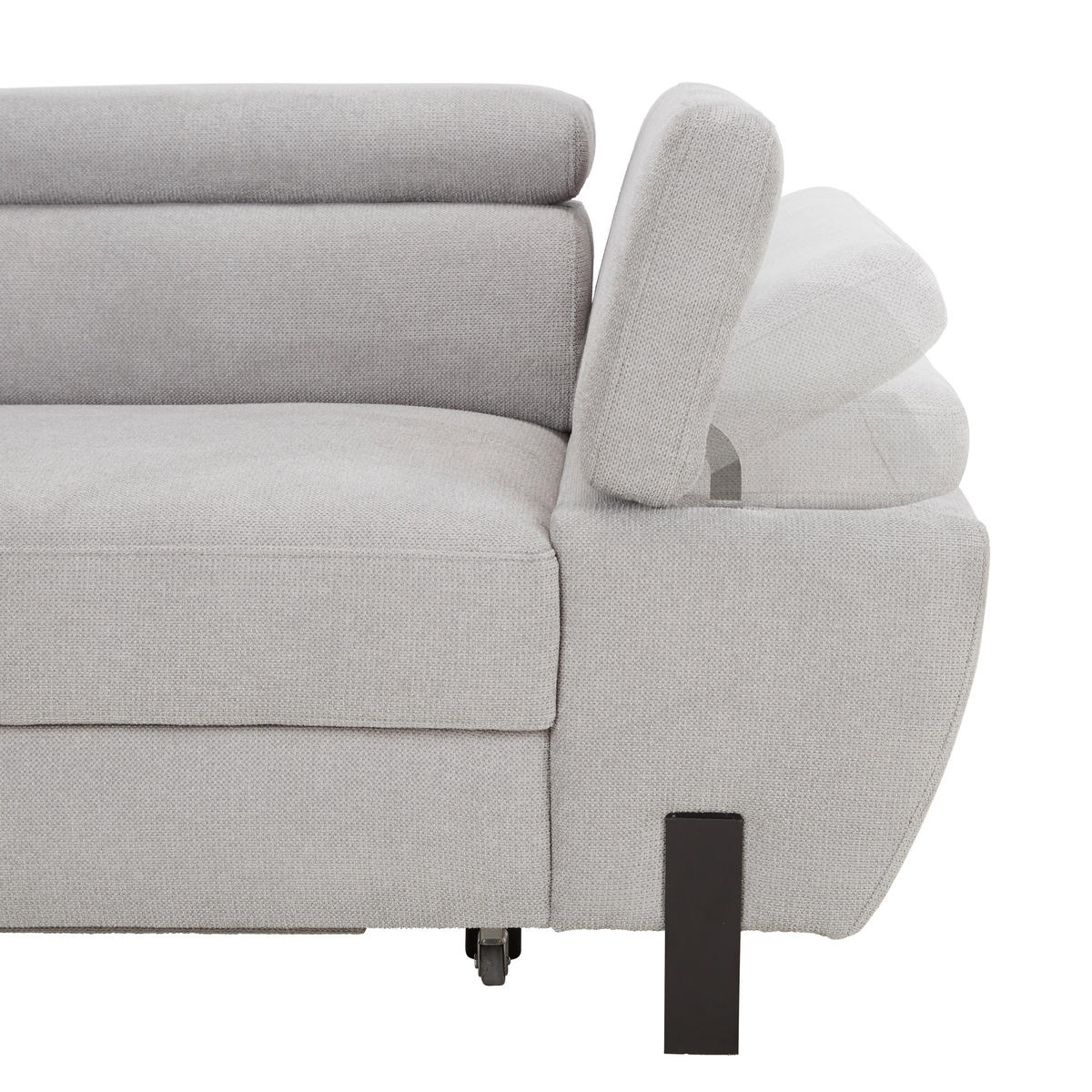 HÖRNSOFFA i vävt tyg grå  - ljusgrå/svart, Modern, metall/trämaterial (93/75-90/277cm) - MID.YOU