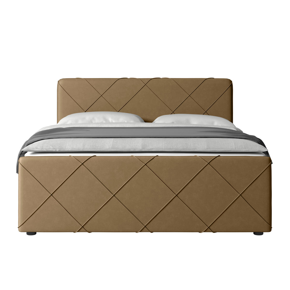 BOXSPRINGBETT 180/200 cm  in Beige  - Beige, MODERN, Holz/Kunststoff (180/200cm) - MID.YOU