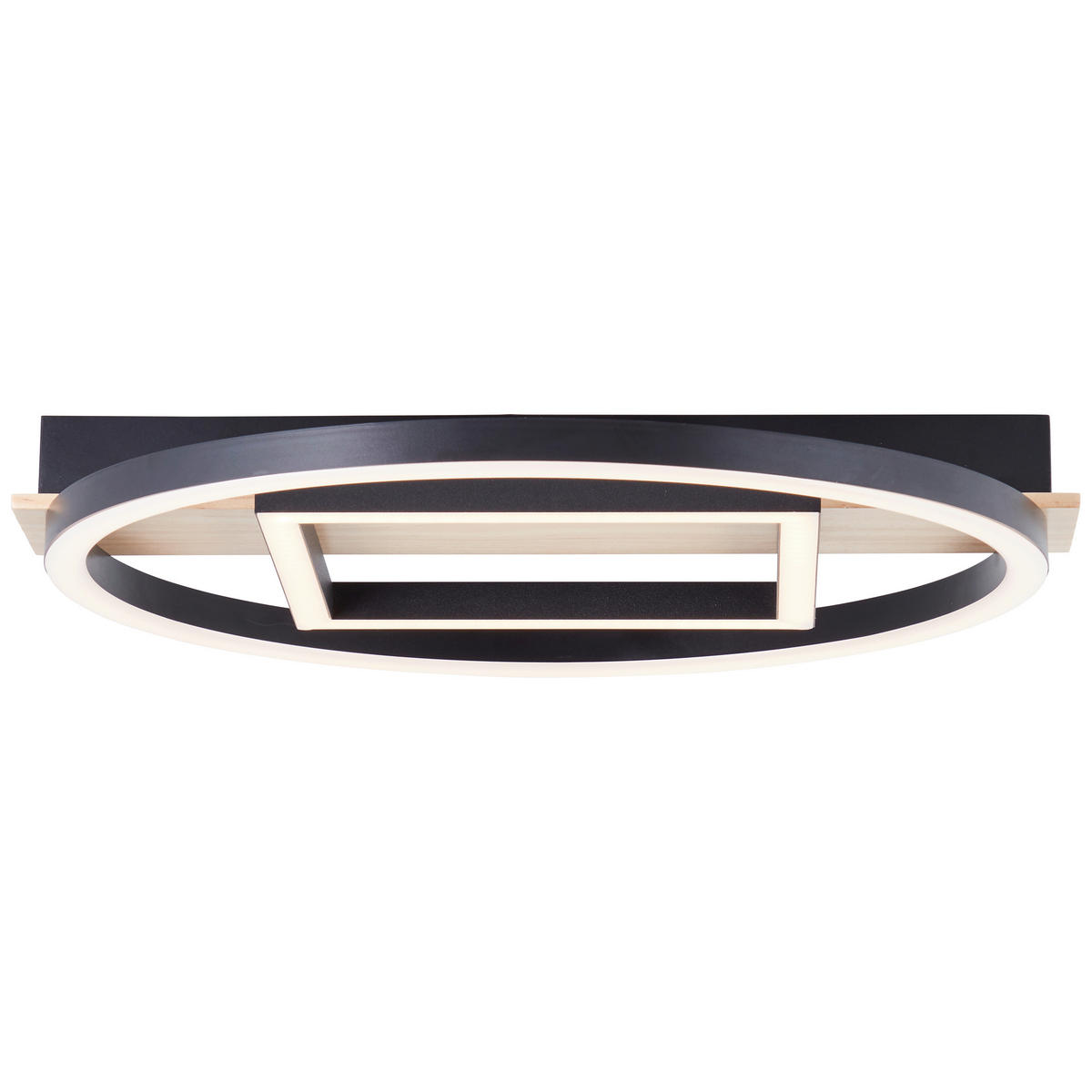 LED-PANEEL - Schwarz/Braun, Design, Holz/Kunststoff (5/39/37cm) - Brilliant