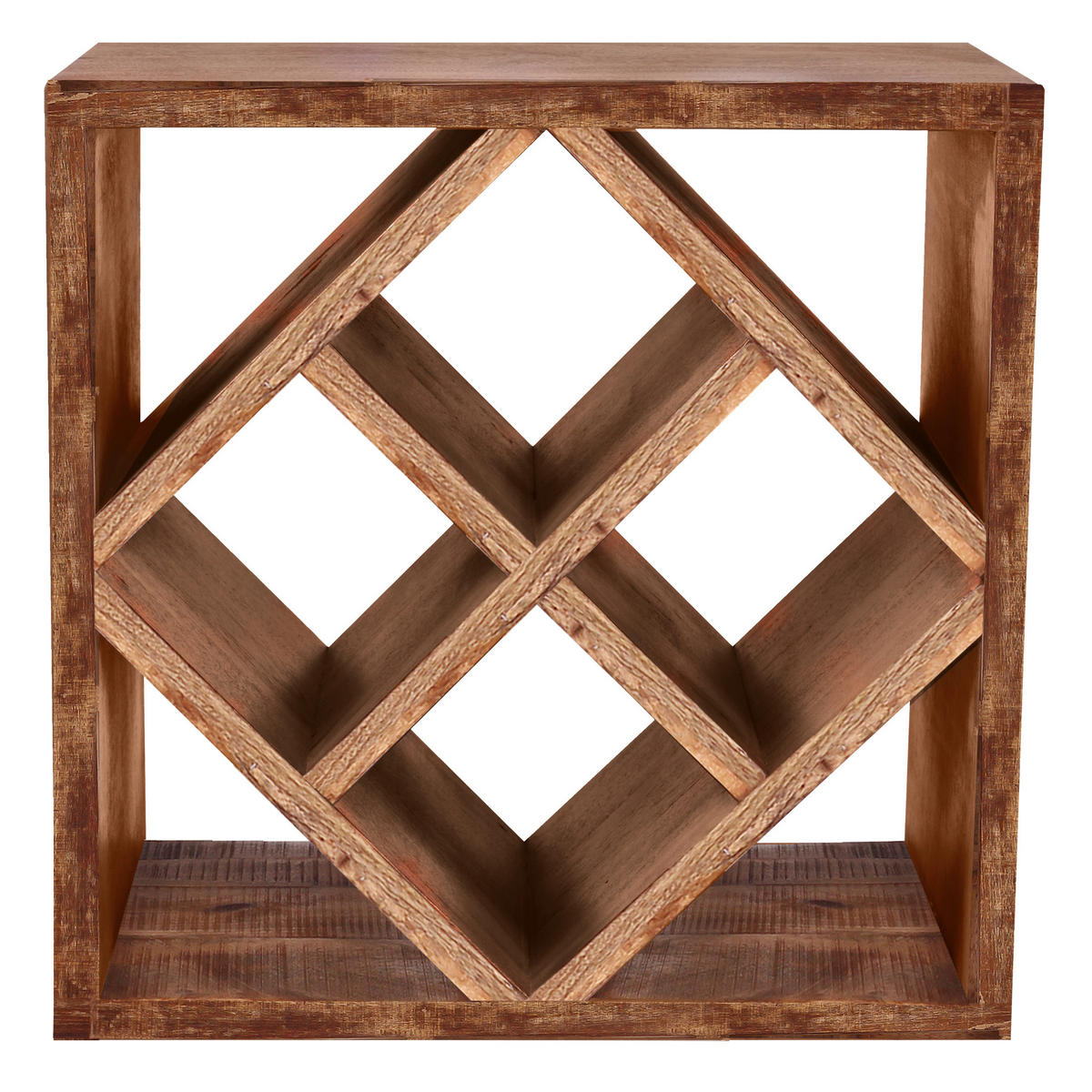 WEINREGAL   - Naturfarben, Design, Holz (40/40/25cm) - Livetastic