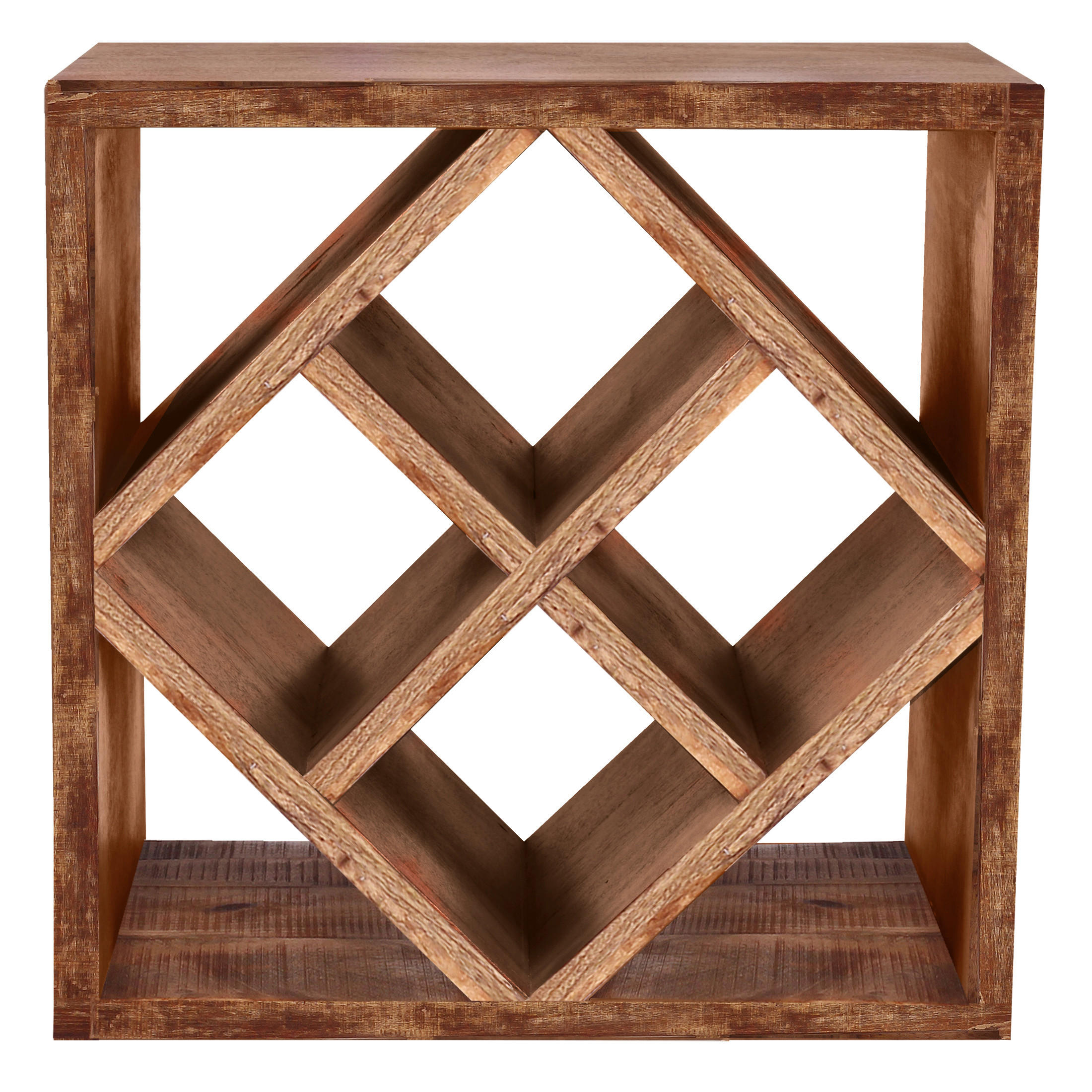 Thumbnail - Livetastic Weinregal, Natur, Holz, Mangoholz, massiv, 40x40x25 cm, Küchen, Küchenmöbel, Küchenregale