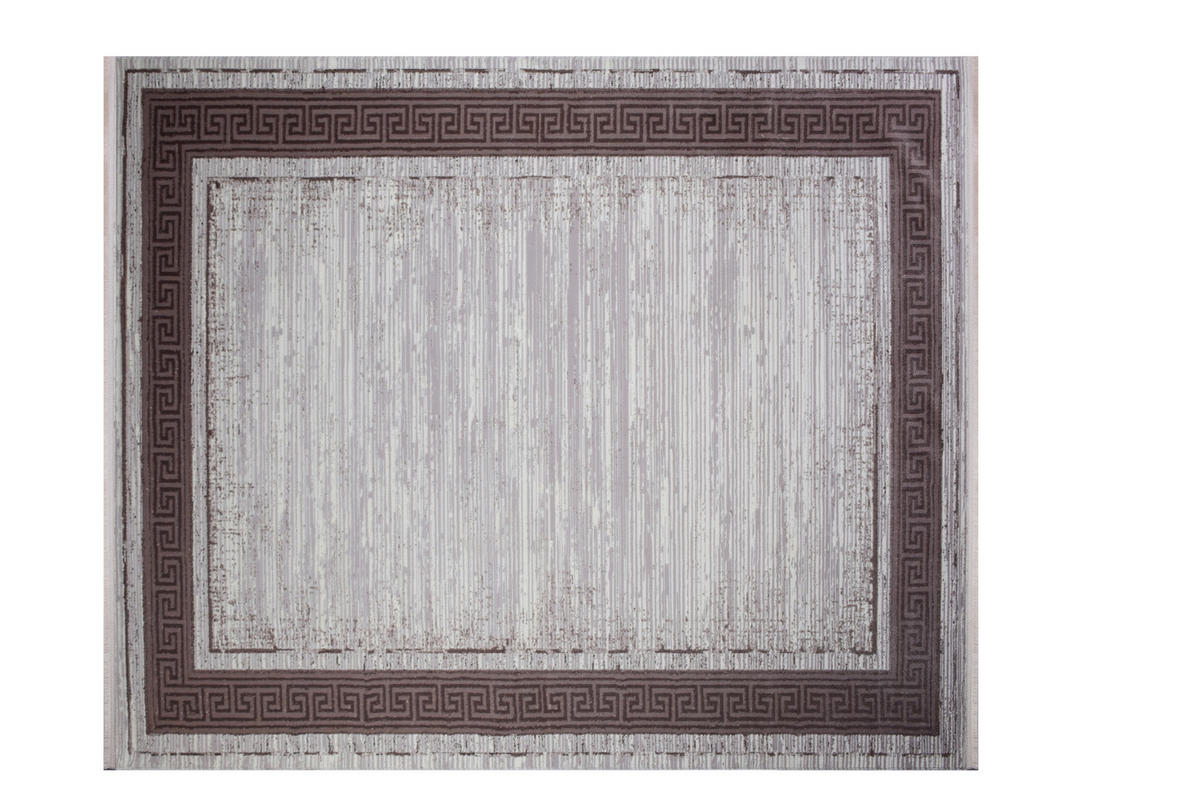 VINTAGE-TEPPICH 160/230 cm Samt Braun, Hellgrau  - Hellgrau/Braun, LIFESTYLE, Kunststoff/Textil (160/230cm) - Novel