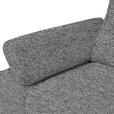 ECKSOFA in Chenille, Flachgewebe Grau  - Schwarz/Grau, Design, Textil/Metall (318/165cm) - Xora