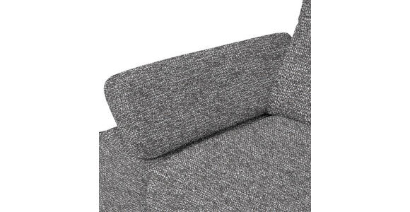 ECKSOFA in Chenille, Flachgewebe Grau  - Schwarz/Grau, Design, Textil/Metall (318/165cm) - Xora