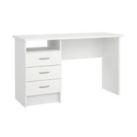 SCHREIBTISCH 120,1/48,1/72,6 cm  in Weiss  - Weiss/Silberfarben, Modern, Holzwerkstoff/Kunststoff (120,1/48,1/72,6cm) - MID.YOU