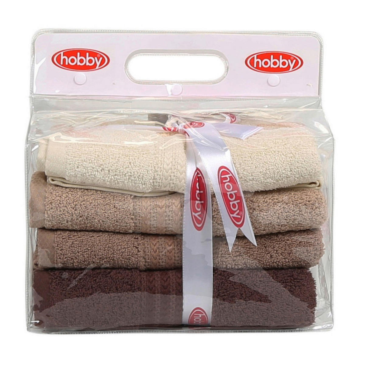 HANDTUCHSET Braun, Creme, Beige  - Beige/Creme, Basics, Textil (50/90cm)