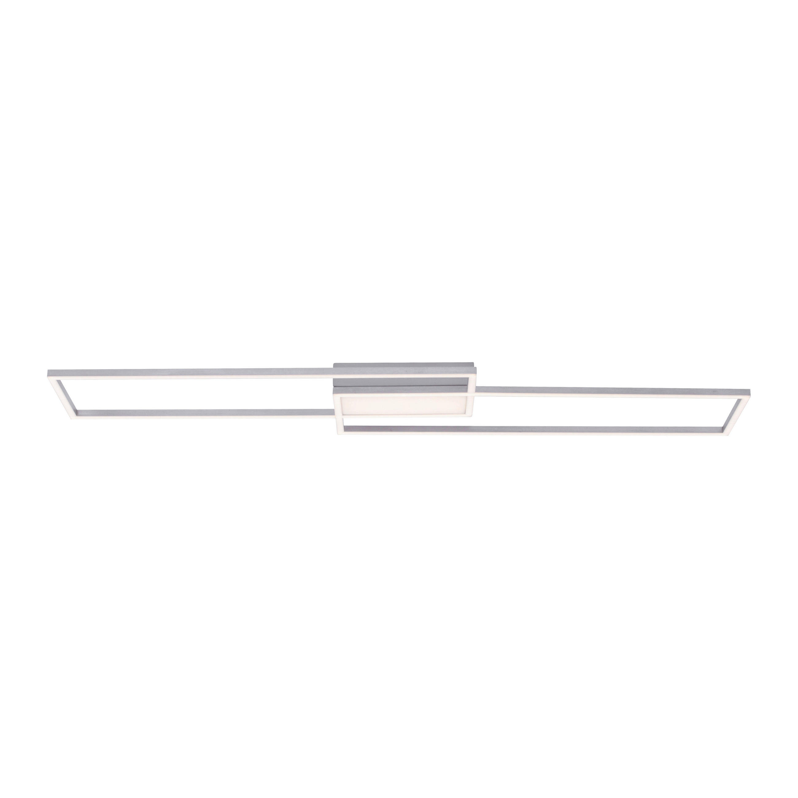LED-Deckenleuchte Asmin 109,5/25,5/6 cm   - Silberfarben, Basics, Kunststoff/Metall (109,5/25,5/6cm) - Just Light
