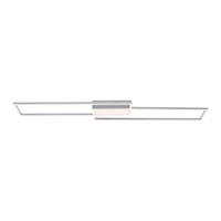 LED-Deckenleuchte Asmin 109,5/25,5/6 cm   - Silberfarben, Basics, Kunststoff/Metall (109,5/25,5/6cm) - Just Light