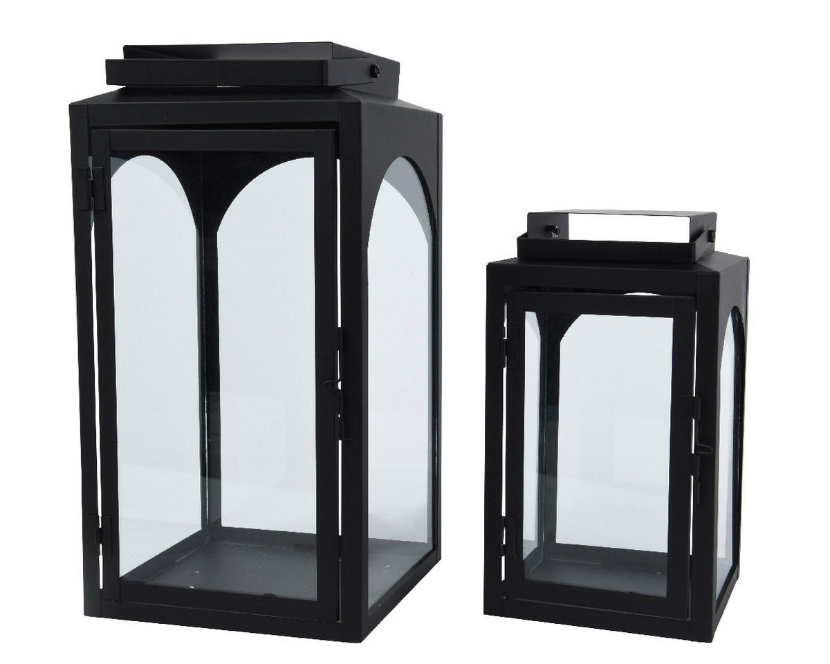 LÁMPÁS - fekete, Lifestyle, Üveg/fém - Ambia Home