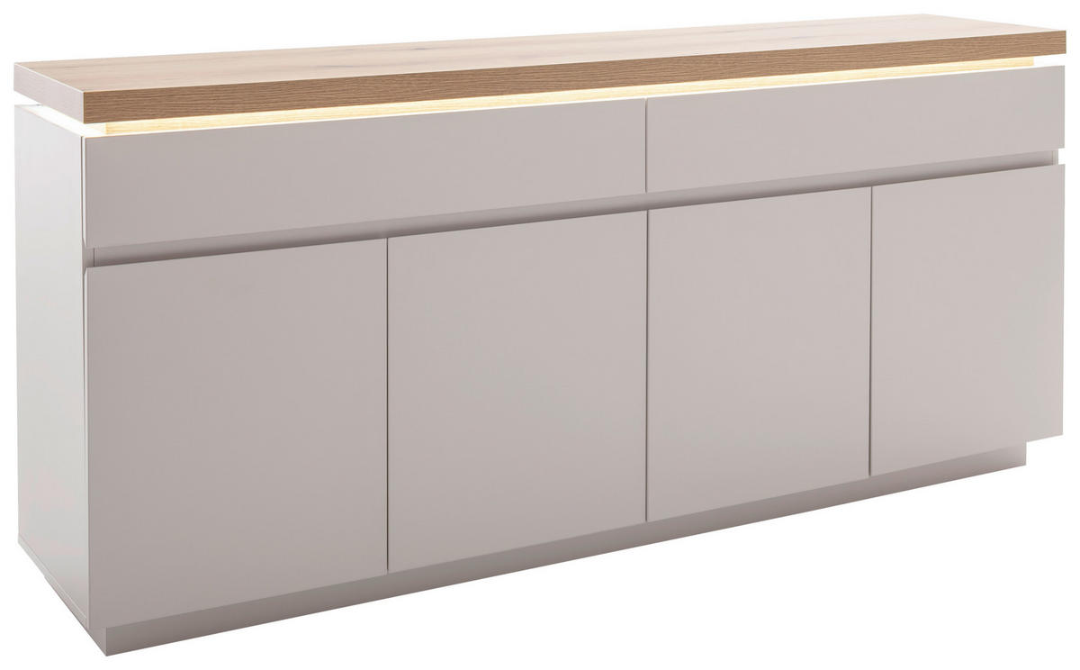 SIDEBOARD  180/81/40 cm 2 Schublade(n)  - Kaschmir/Eichefarben, Design, Holzwerkstoff (180/81/40cm) - Livetastic