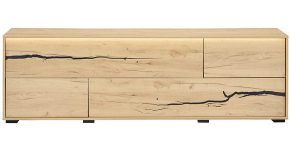 LOWBOARD  200/61/40 cm  - Eichefarben/Schwarz, KONVENTIONELL, Holzwerkstoff (200/61/40cm) - Xora