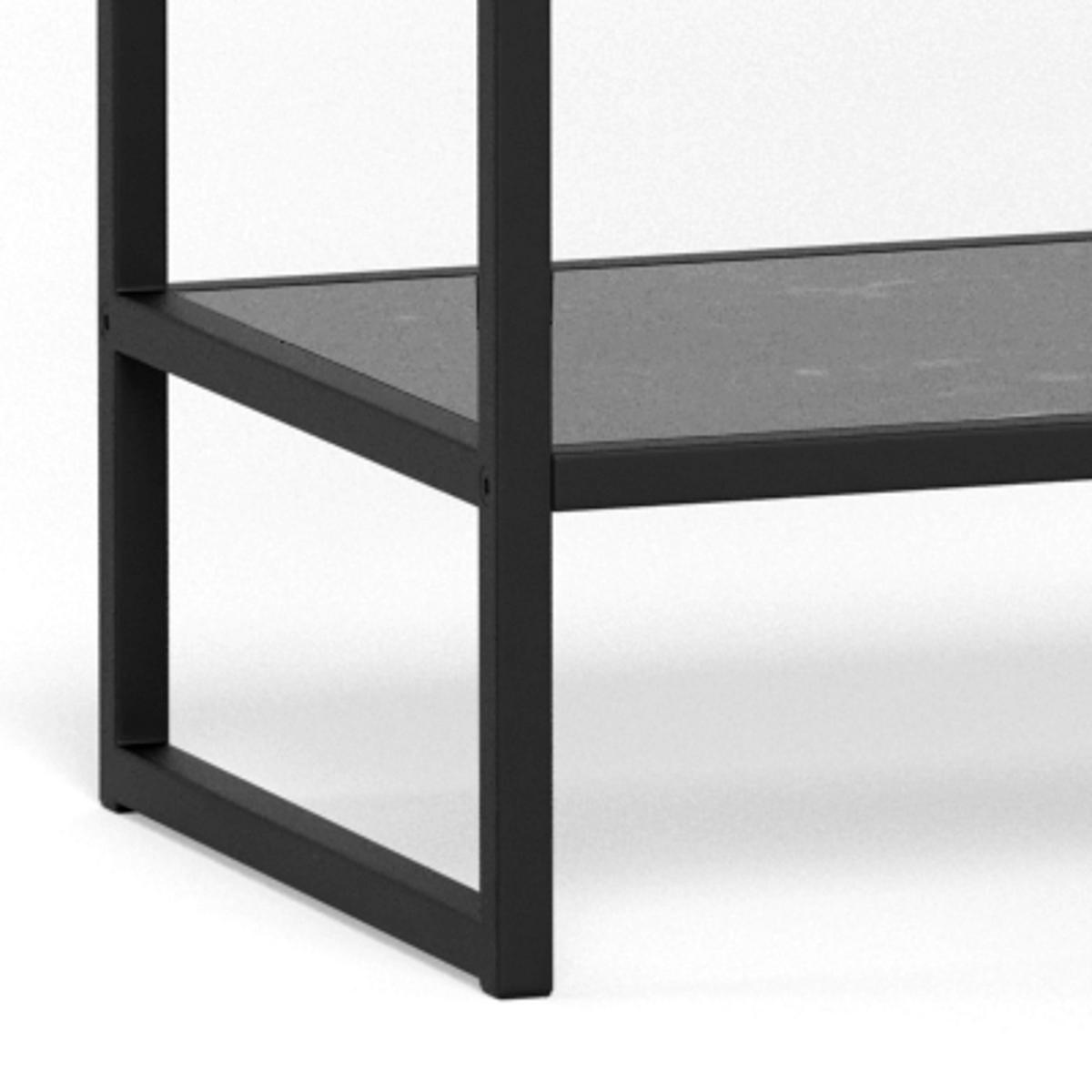 REGAL Schwarz  - Schwarz, Design, Holzwerkstoff/Metall (120/185/35cm) - MID.YOU