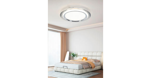 LED-DECKENLEUCHTE 45/6 cm - Chromfarben/Transparent, Design, Kunststoff/Metall (45/6cm) - Novel