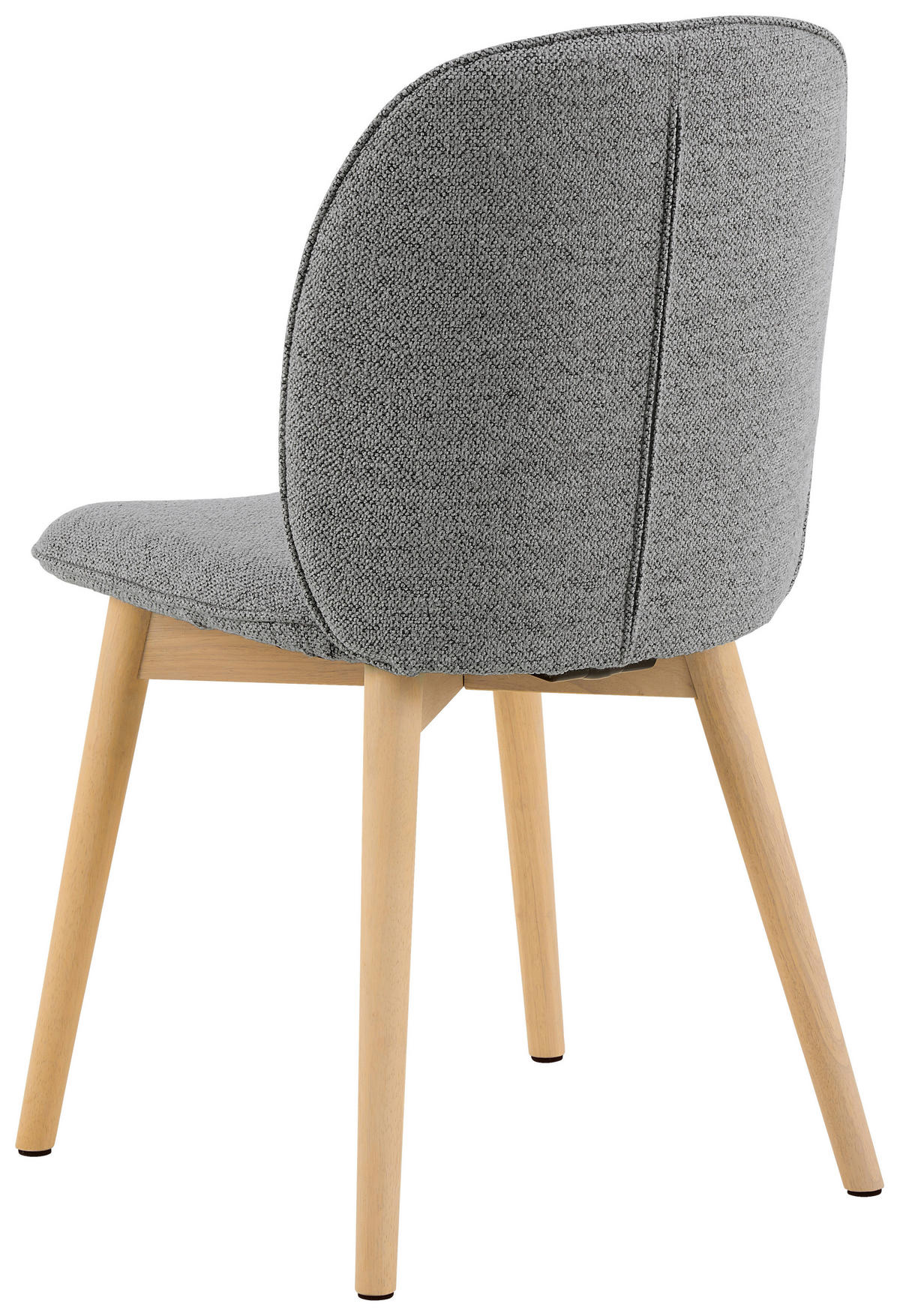 STUHL  in Bouclé  - Eiche Bianco/Grau, Design, Holz/Textil (49/89/56cm) - MID.YOU