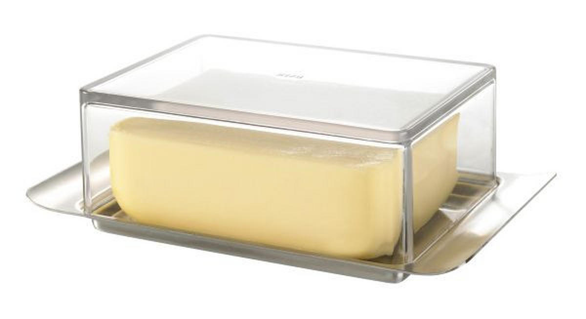 VAJTARTÓ fém, műanyag  - áttetsző, Basics, műanyag/fém (16,7/11/6cm) - Gefu