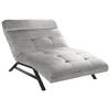 Liege mit motorischer Relaxfkt Mikrofaser Grau  - Schwarz/Grau, Design, Textil/Metall (120/54-113/158-198cm) - Pure Home Lifestyle