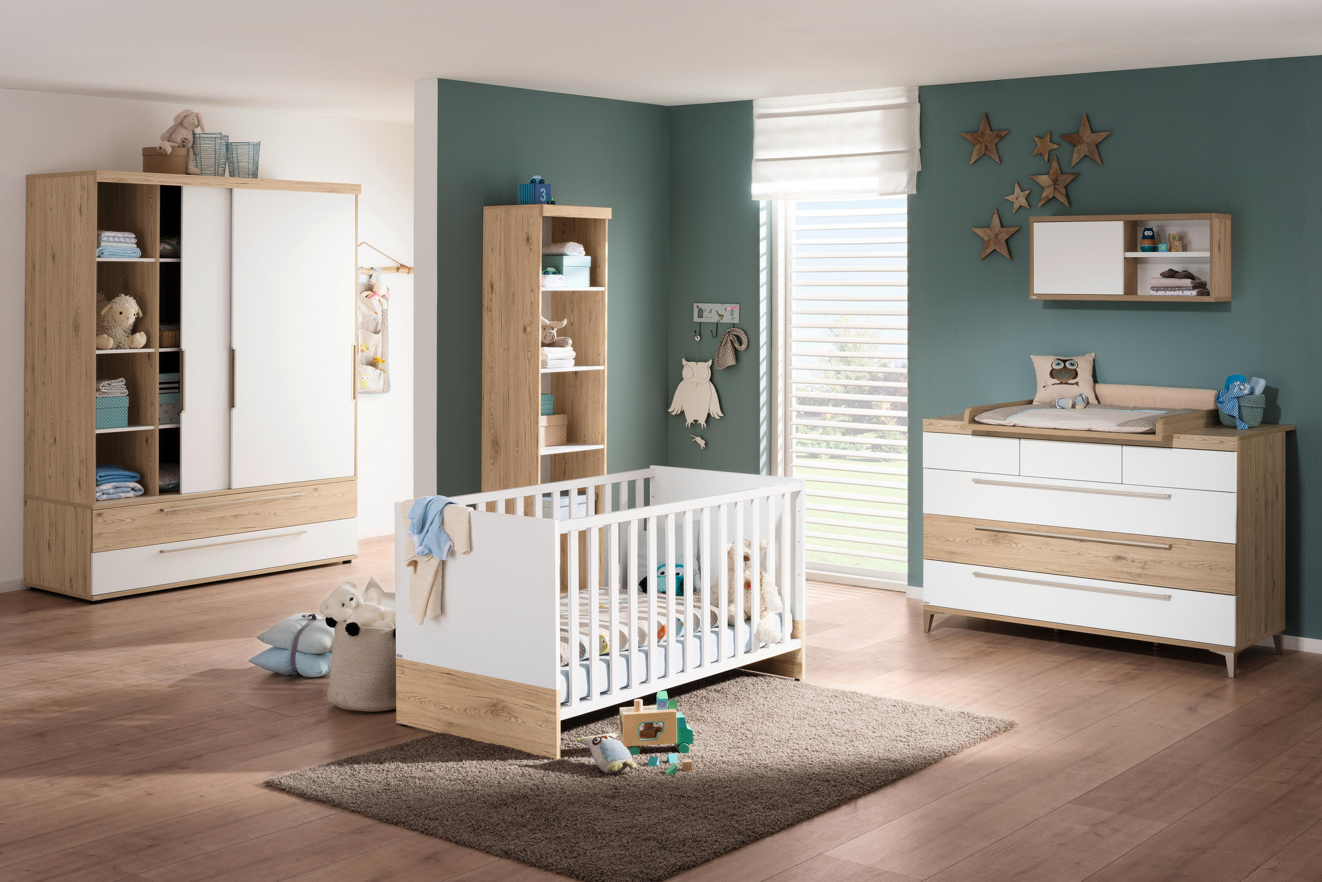 KOMMODE Remo  in  - Edelstahlfarben/Eichefarben, Basics, Holzwerkstoff/Metall (141,2/94,3/55,9cm) - Paidi