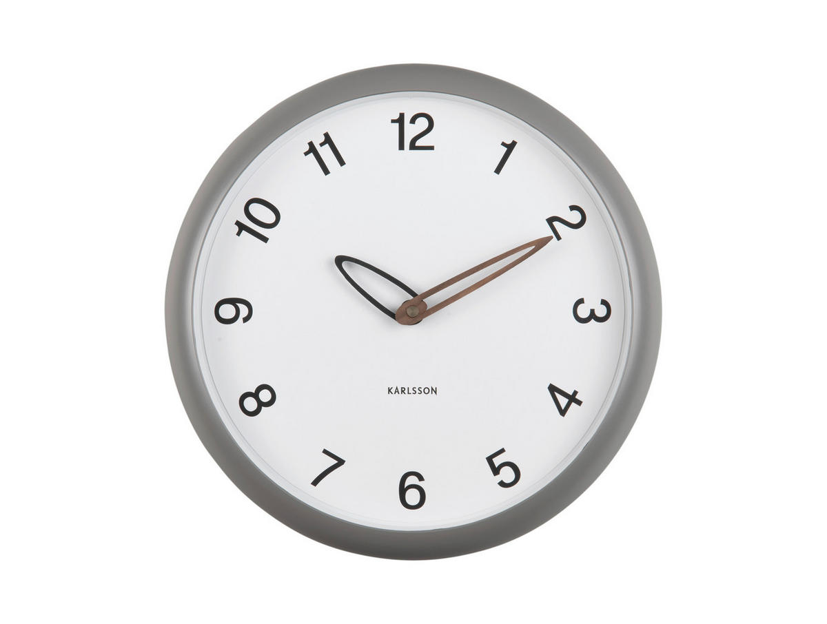 WANDUHR 30 cm   - Dunkelgrau, Basics, Kunststoff (30cm) - Karlsson