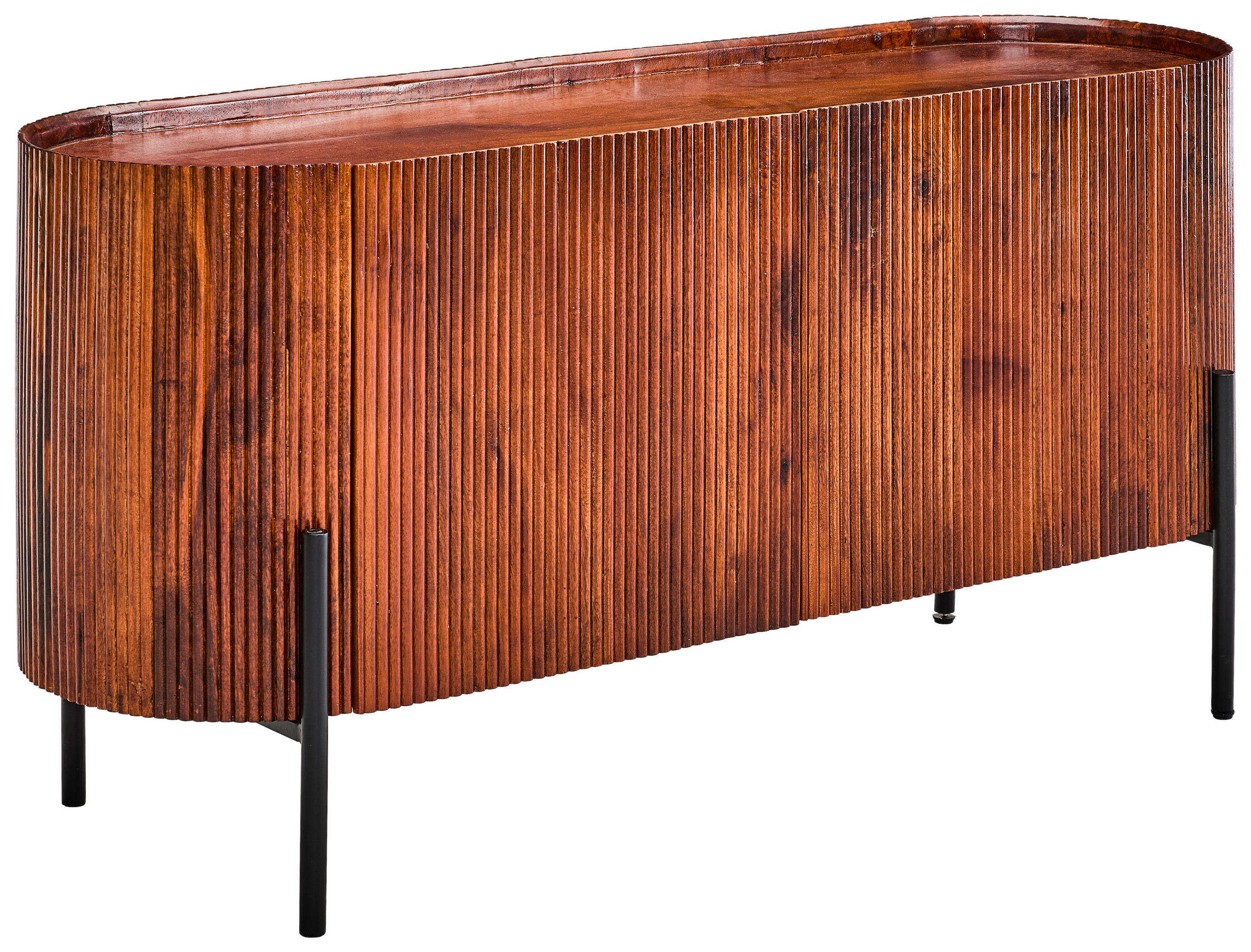 SIDEBOARD  150/75/45 cm  - Schwarz/Braun, Design, Holz/Metall (150/75/45cm) - Livetastic