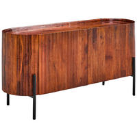 SIDEBOARD  150/75/45 cm  - Schwarz/Braun, Design, Holz/Metall (150/75/45cm) - Livetastic