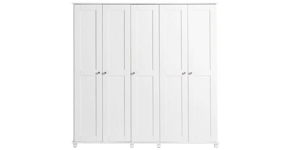 KLEIDERSCHRANK in teilmassiv Kiefer Weiß - Weiß, LIFESTYLE, Holz/Holzwerkstoff (192,5/190/60cm) - Hom`in