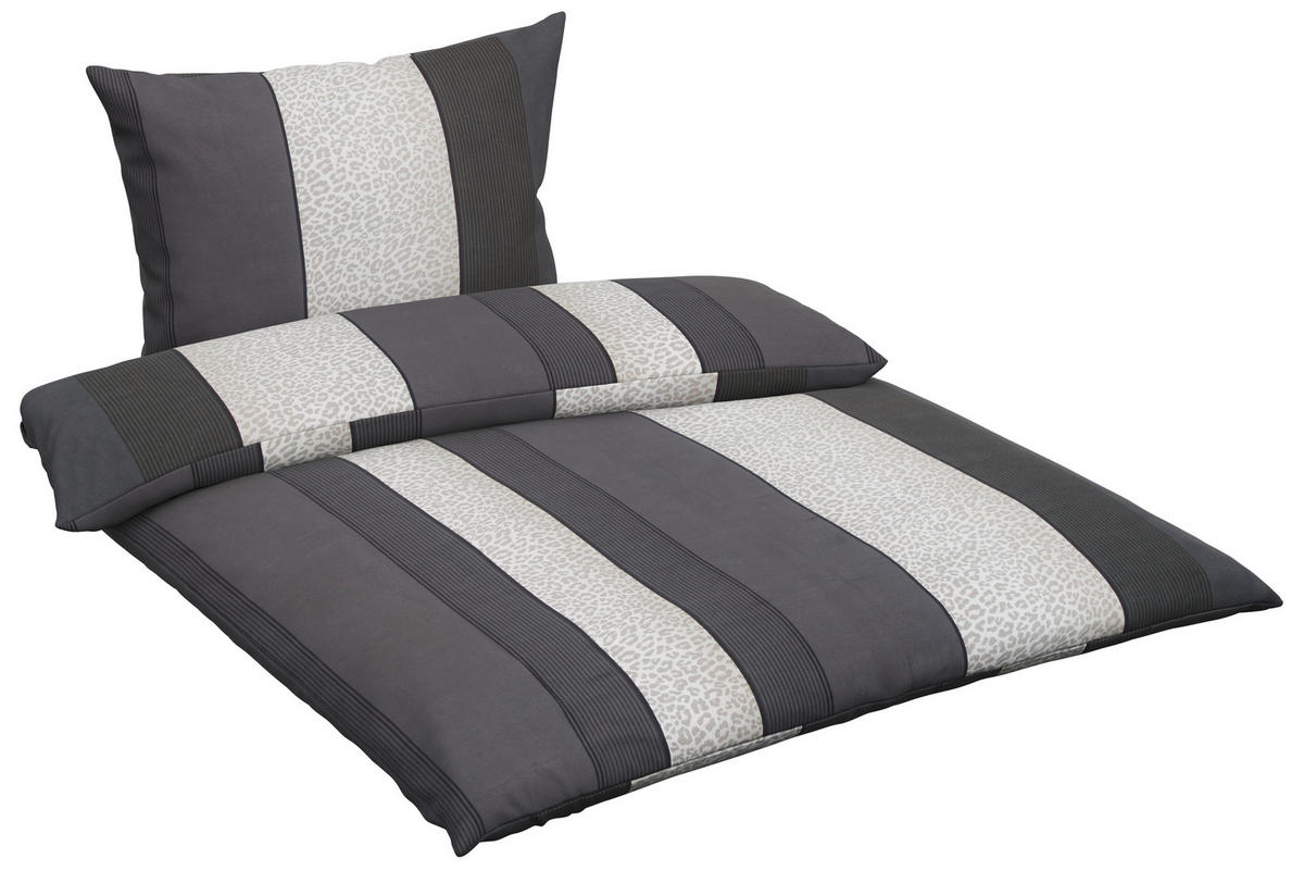 POVLEČENÍ, satén, antracitová, 140/200 cm - antracitová, textil (140/200cm) - Dieter Knoll