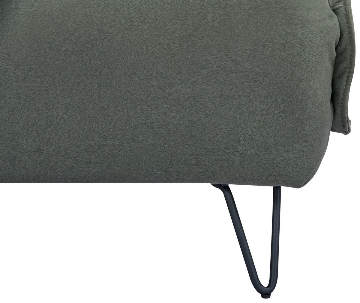 SCHLAFSOFA Webstoff Grün, Taupe  - Taupe/Schwarz, Design, Textil/Metall (152/82/92cm) - Livetastic