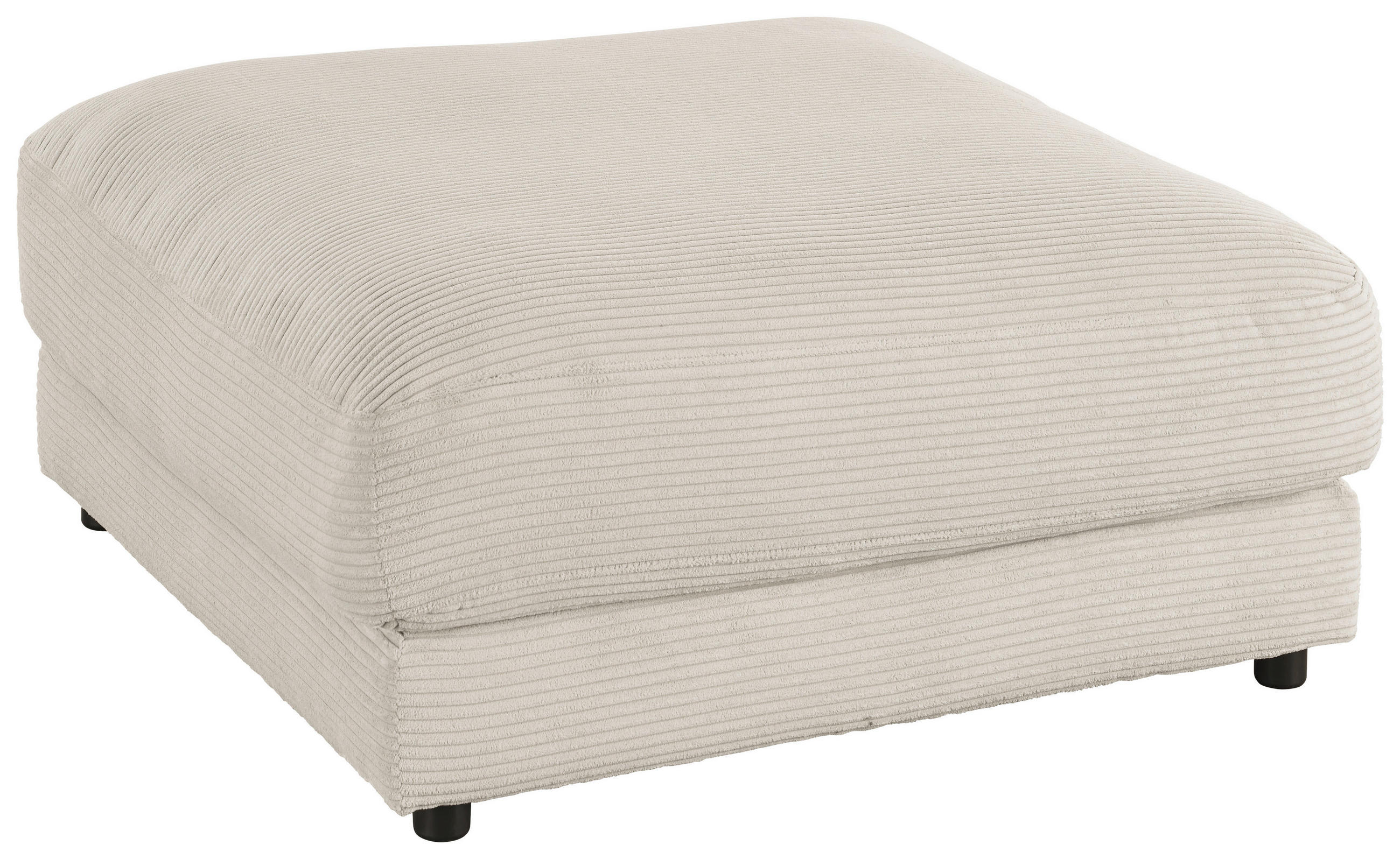 HOCKER in Textil Hellgrau  - Hellgrau/Schwarz, Design, Kunststoff/Textil (100/86/100cm) - Pure Home Lifestyle