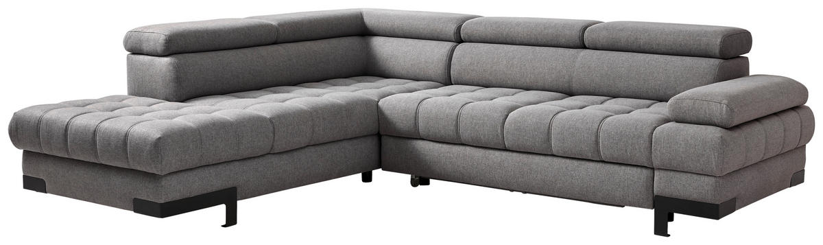 SAROKKANAPÉ textil antracit  - fekete/antracit, Design, textil/fém (223/263cm) - Welnova