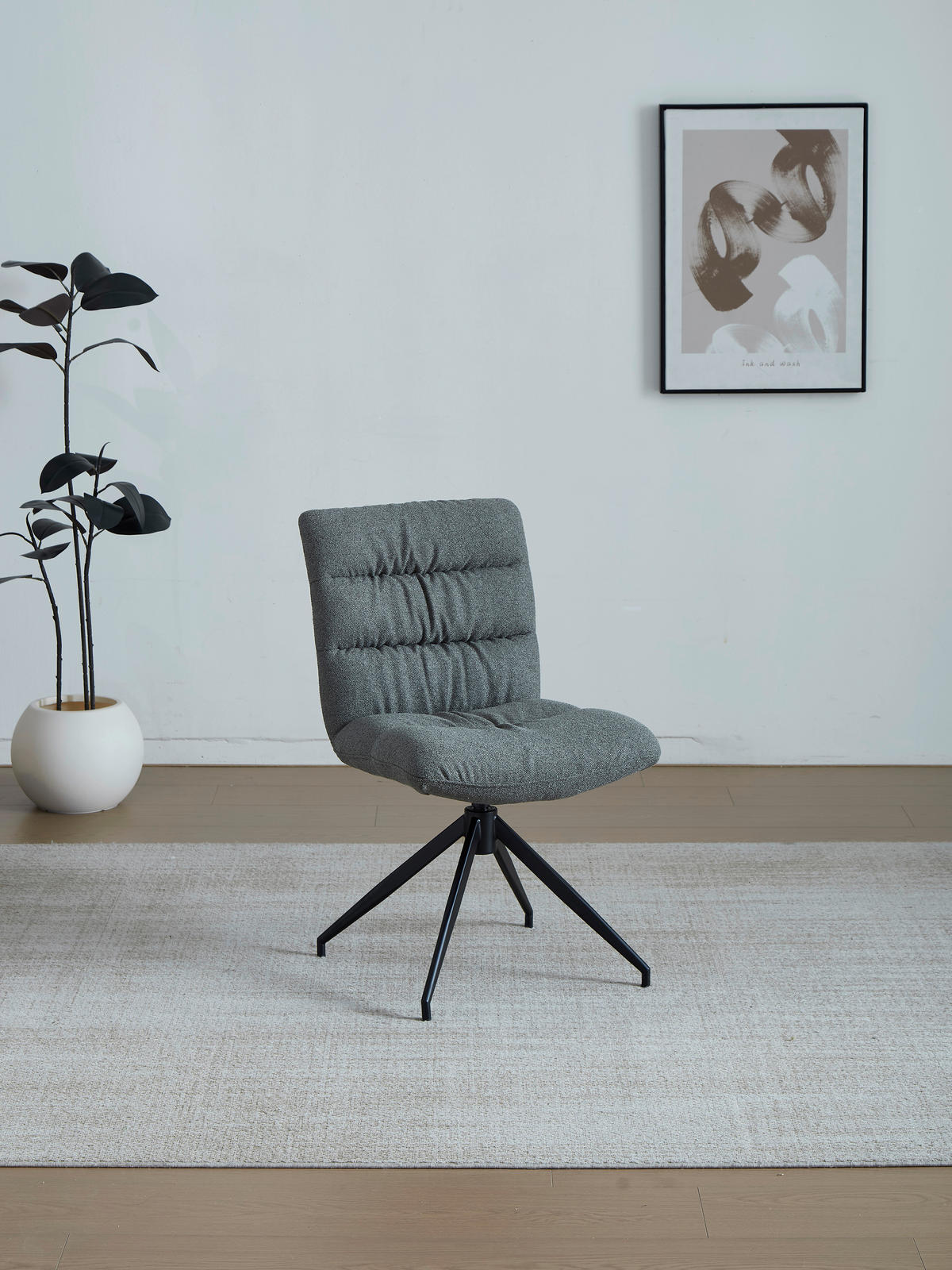 STUHL - Schwarz/Grün, Design, Textil/Metall (51/86/64cm) - Dieter Knoll
