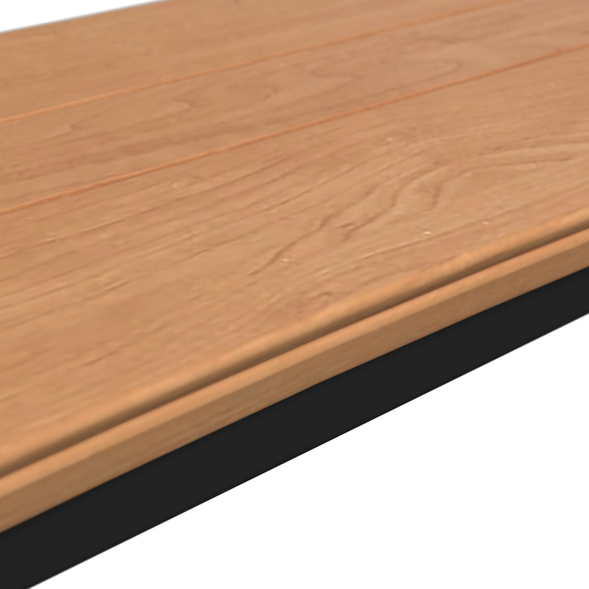 GARTENBANK 180/45/38 cm Teakholz  Stahl  - Schwarz/Teakfarben, MODERN, Holz/Metall (180/45/38cm) - Ambia Garden