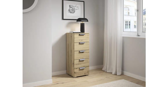 KOMMODE  in 40/100/42 cm  - Dunkelgrau/Eiche Artisan, Design, Holzwerkstoff/Metall (40/100/42cm) - Carryhome