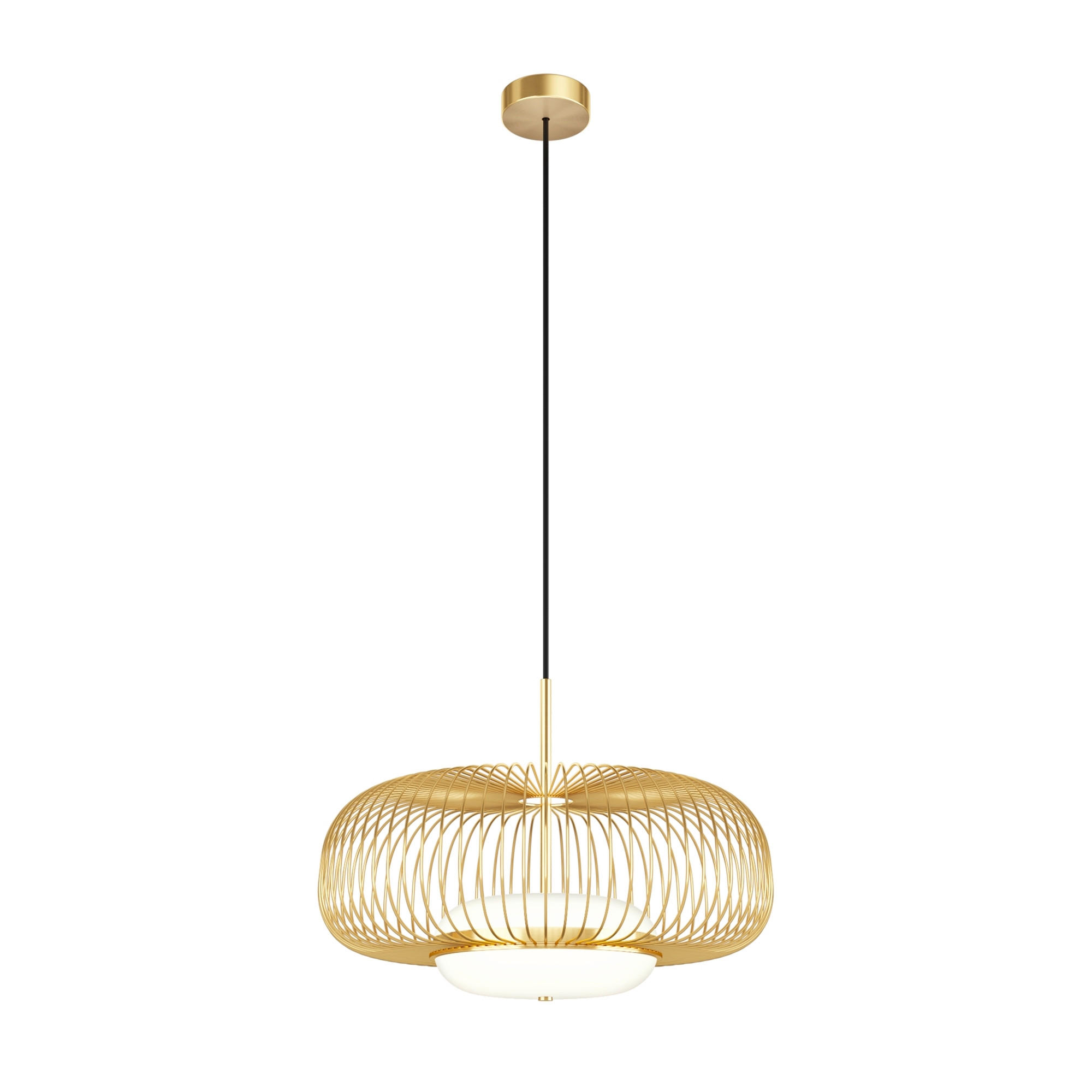 PENDELLAMPA Levitation 50/337 cm  - mässingsfärgad, Design, metall (50/337cm) - MAYTONI