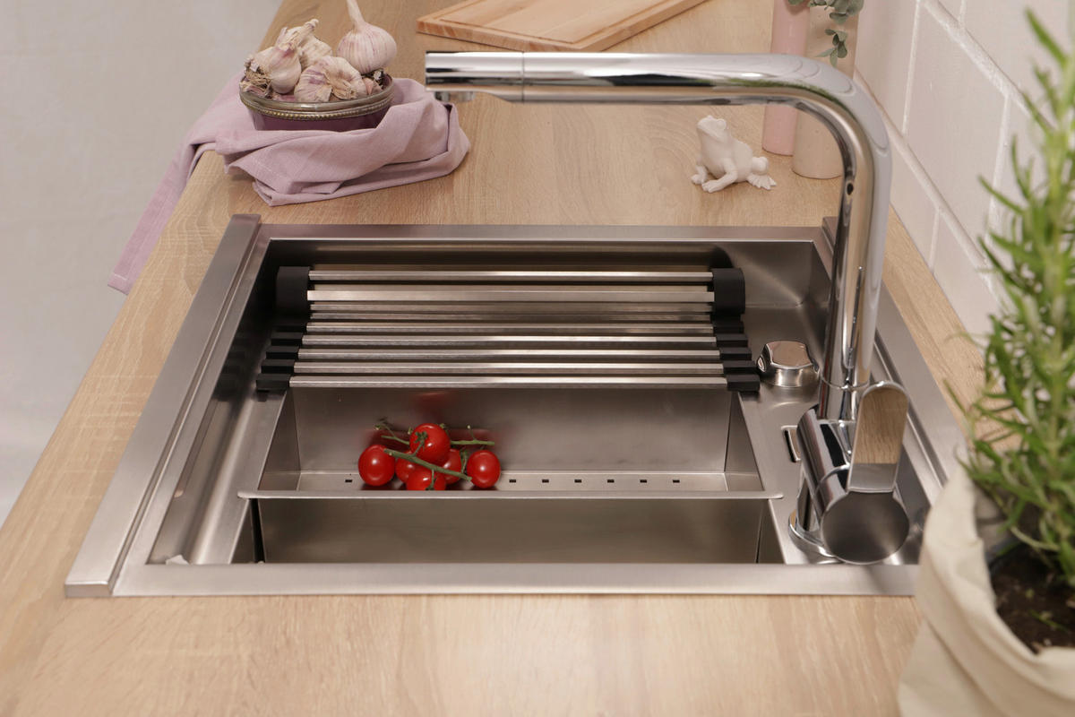 DISKHO 17501000520500100-80  - stålfärgad, Basics, metall (52/24,5/50cm) - Respekta