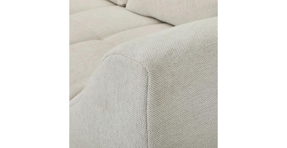 ECKSOFA in Flachgewebe Grauweiß  202/306 cm  - Buchefarben/Grauweiß, KONVENTIONELL, Holz/Textil (202/306cm) - Carryhome