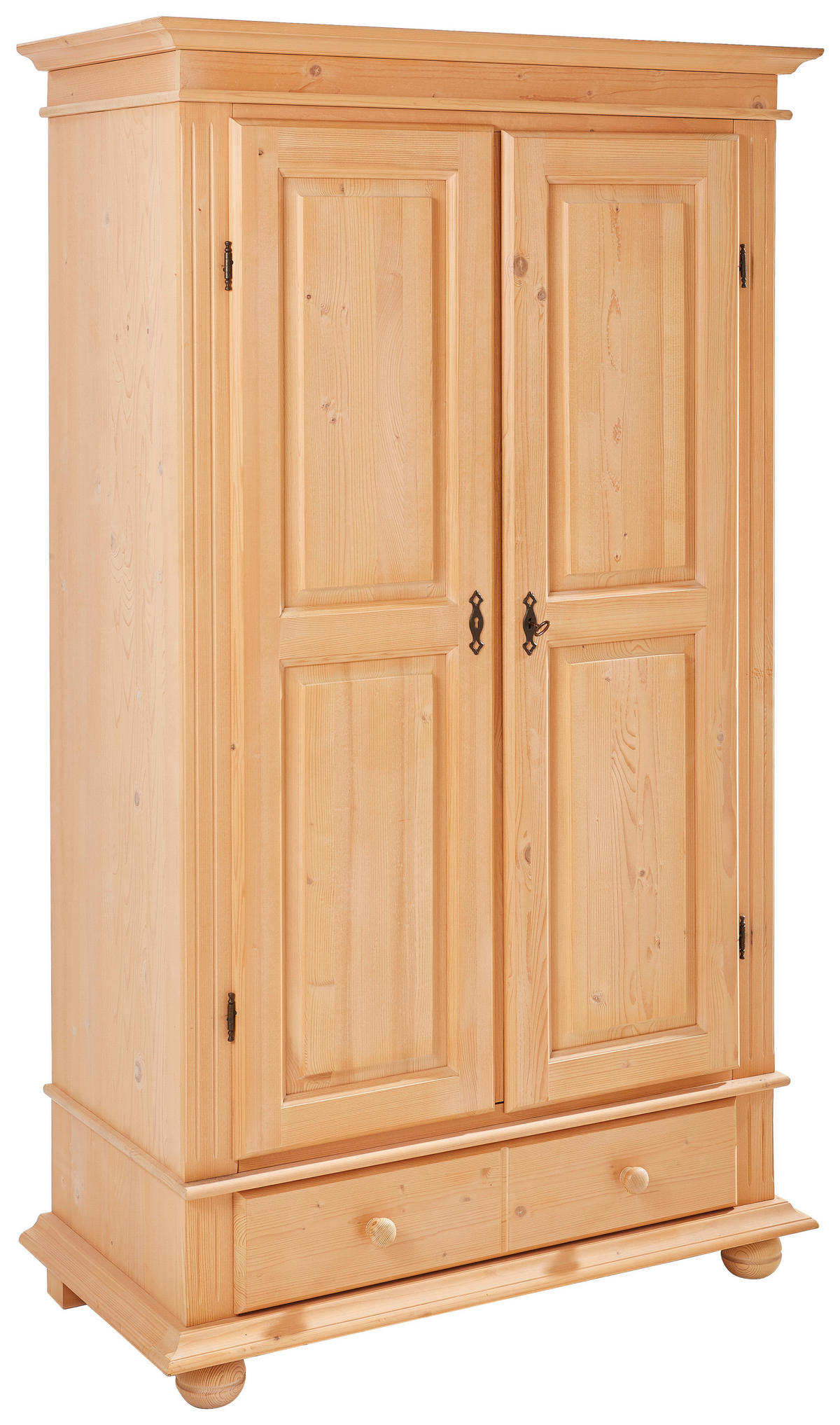 GARDEROBENSCHRANK  in 110/192/58 cm  - Fichtefarben/Schwarz, LIFESTYLE, Holz/Metall (110/192/58cm) - Landscape