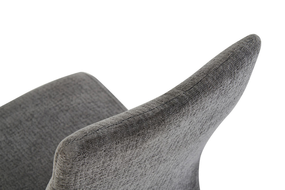 SCHWINGSTUHL-SET 2 Stück  in Webstoff  - Anthrazit/Schwarz, MODERN, Textil/Metall (43/98/59cm) - MID.YOU