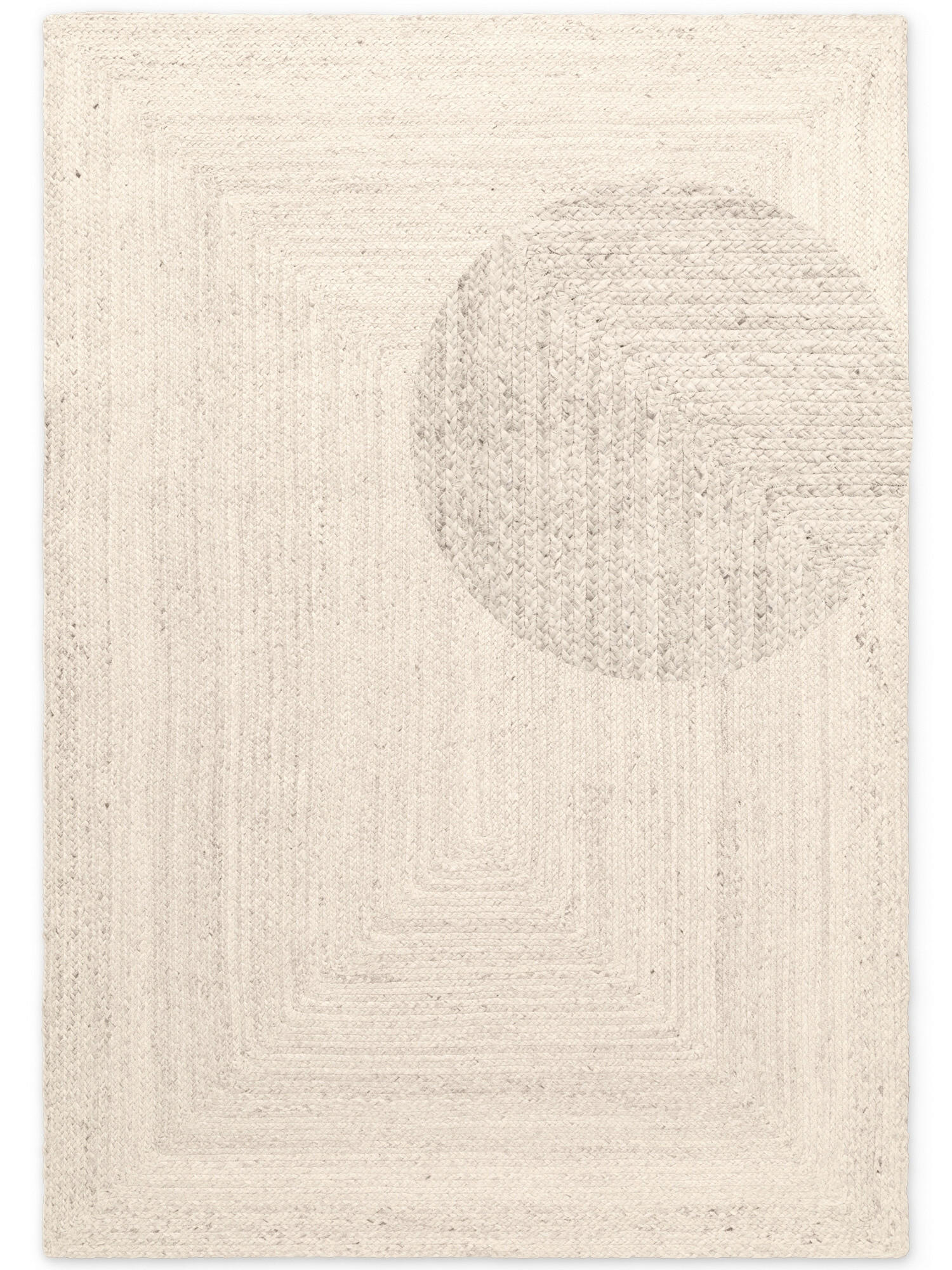 JUTETEPPICH 200/300 cm Juno Weiß rechteckig  - Weiß, Natur, Textil (200/300cm) - Hanse Home